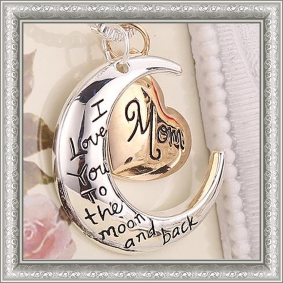 I Love You To The Moon And Back Mom Necklace - Picture 8 of 8